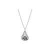 Concave Droplet Shaped Necklace, Box Chain, Smooth Pendant, Elegant and Versatile, Trendy