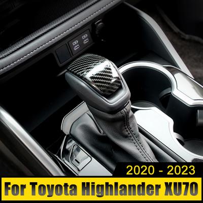 Car Accessories For Toyota Highlander XU70 2020 2024 2024 2024 Hybrid Stainless Gear Head Shift Knob Cover Handle Trim Sticker