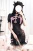 Sexy Lolita Black and White Cute Costume [CAWILXHA] [Pussy Claw] Cheongsam, Cosplay, Dress, Costume, (S, Black2)