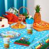 128pcs Train Birthday Party Supplies, Train Party Decorations Tableware Set - Train Plates and Cups Napkins & Train Birthday Banner Tablecloth etc