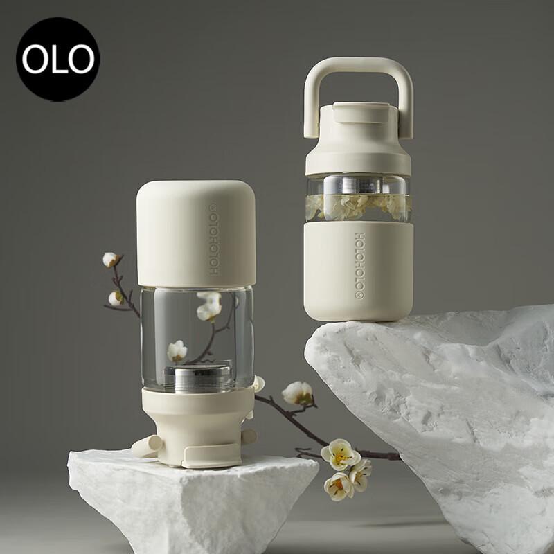 HOLOHOLO Portable High-Temperature Tea Infuser Glass Mug 450ml