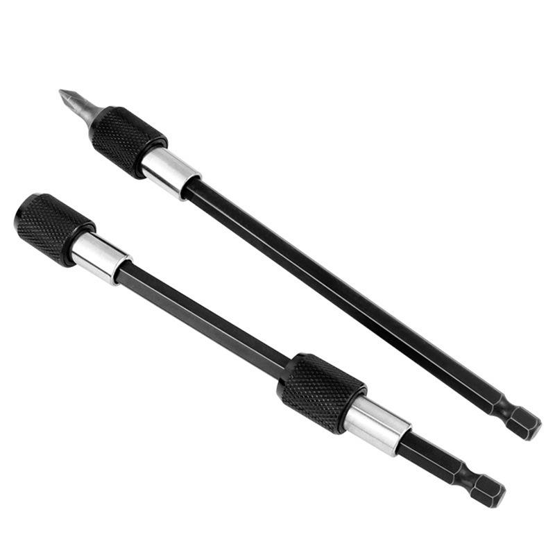 3-Piece Hexagonal Quick-Release Self-Locking Extension Rod Set for Electric Drill Screwdrivers