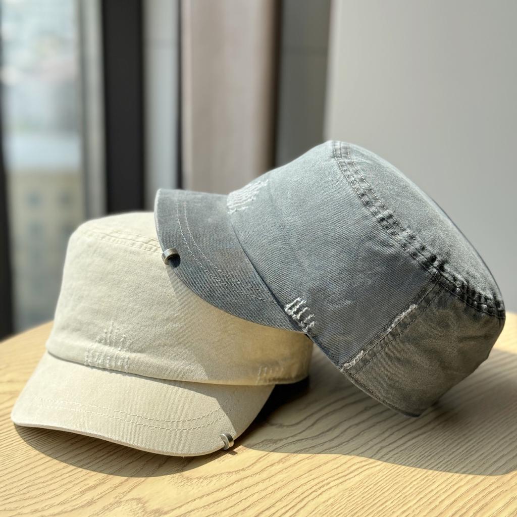 British Style New Star Beret Women's Spring and Autumn Large Head Circumference Flat Top Navy Hat Retro Face-showing Little Painter Hat