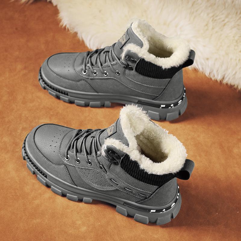 Мужская амортизирующая противоскользящая износостойкая модная хлопковая обувь со средним — фото 12