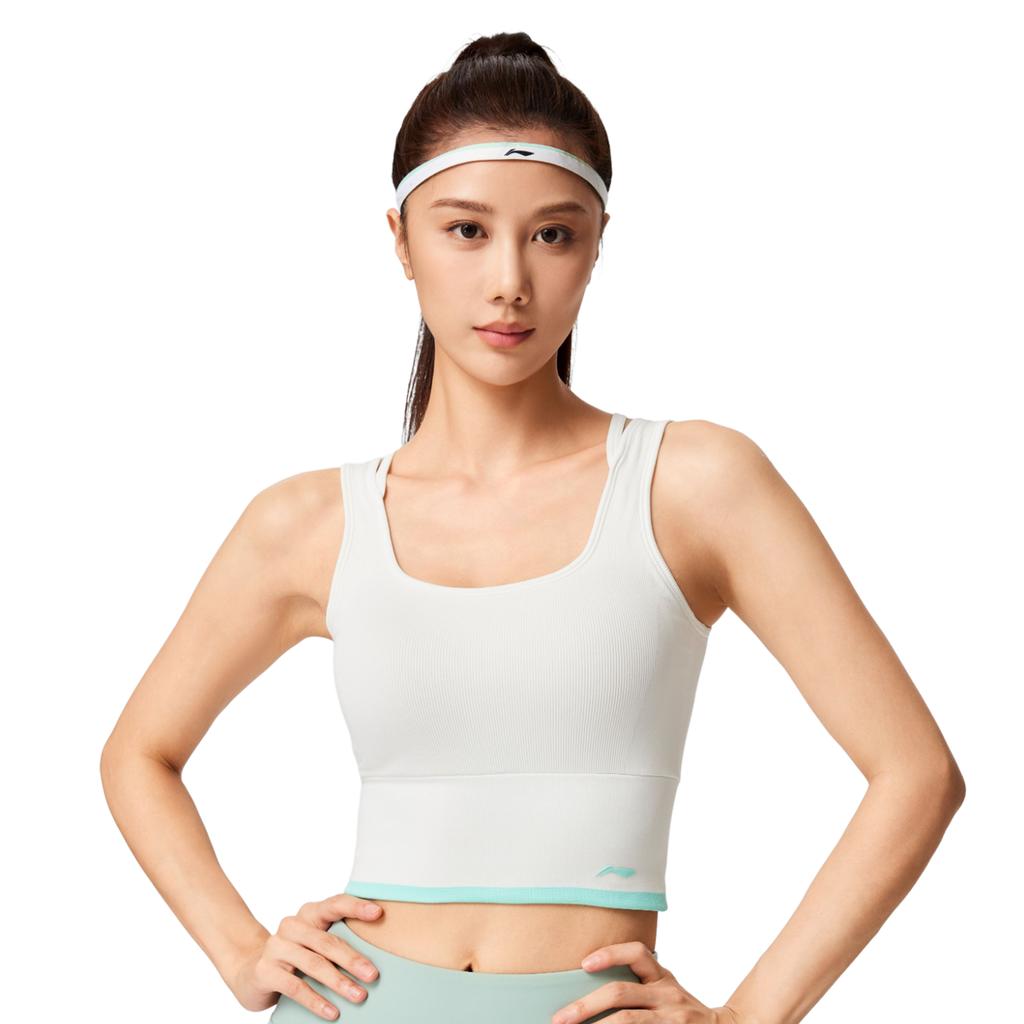 Li Ning Fitness Series Brand Logo Stitching Sports Bra Women Underwear AUDW018-2