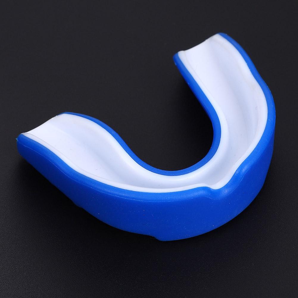 EVA Adult Mouth Guard Teeth Tooth Protector Boxing Accessory Blue & White