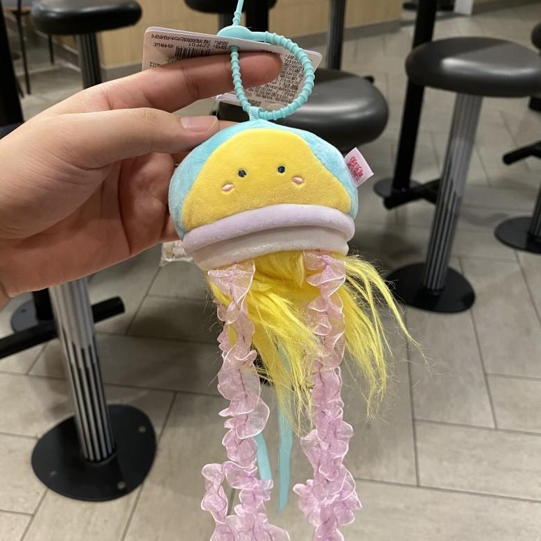 

Jellyfish Plush Keychain For School Backpack Decor Mint Blue