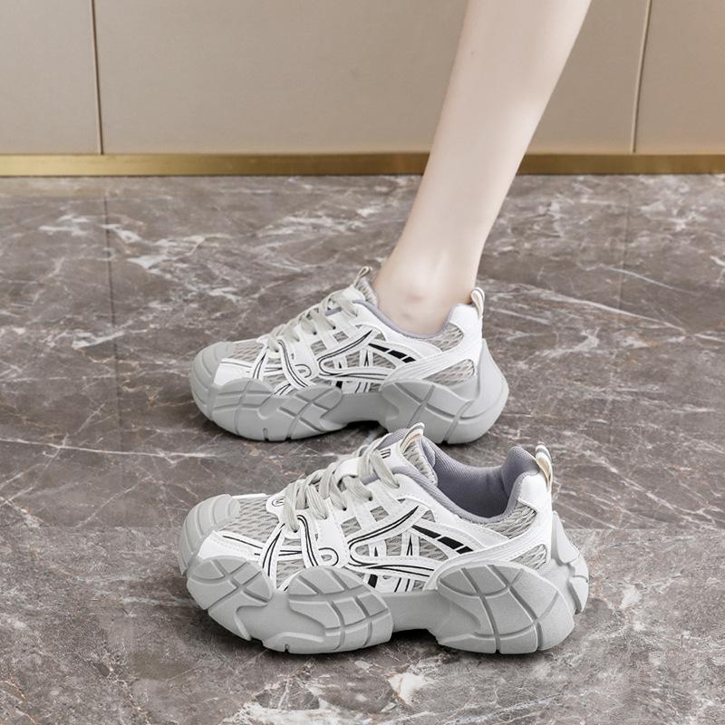Yang Mi Has the Same Platform Dad Shoes for Women's 2025 Autumn New 34-size Versatile Mesh Casual Running Sports Shoes