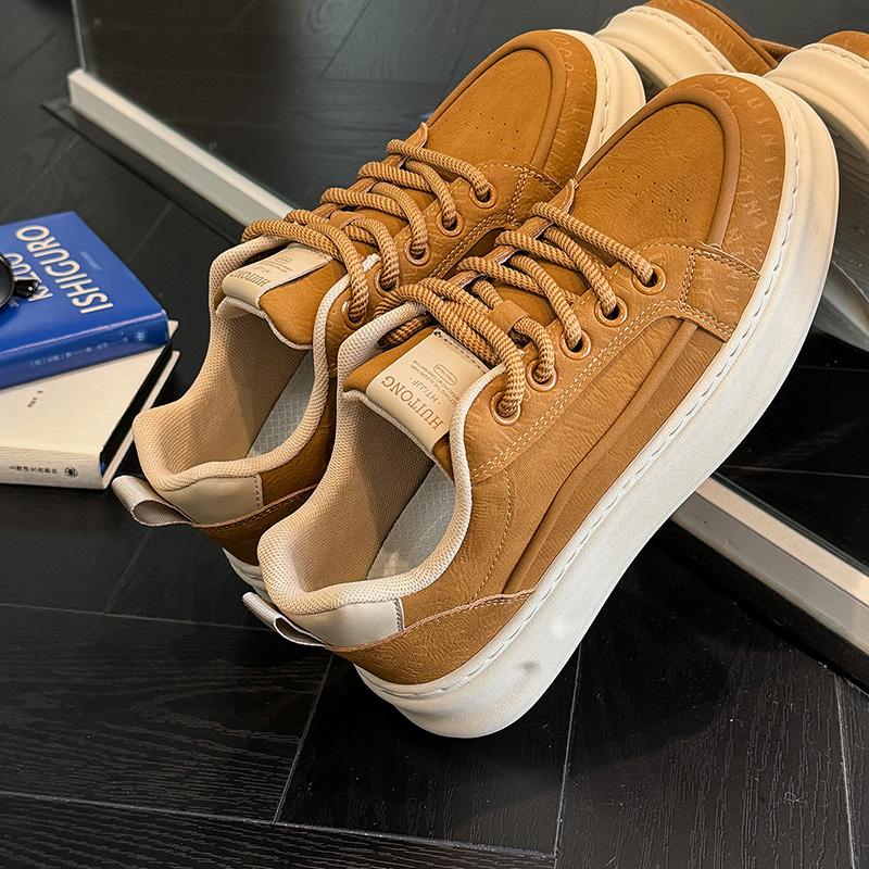 Men's Fashion Sneakers New Men Style Work Shoes Comfortable All-Match Ankle-CoveringBlack Men's Casual Sport Flat Shoes Autumn