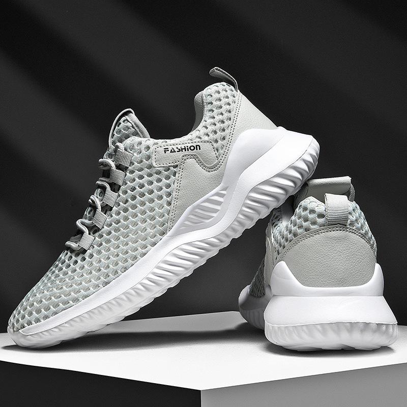 Summer Mesh Shoes Men White Running Shoes Breathable Summer Sneakers for Men Lightweight Walking Sneakers White Tennis Shoes Man