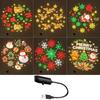 Adjustable USB Christmas Projector Light 10 HD Patterns LED Night Light for Xmas Tree Party Indoor Decor