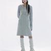 In Stock: Hugyourski Korean Style Cable Knit Vintage Midi Sweater Dress for Women