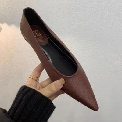 Fashion Pointed Toe Women Shallow Shoes Flats Casuals Shoes Woman 2024 Trend Fashion New Dress Sandals Luxury Cozy Autumn Mujer Shoes