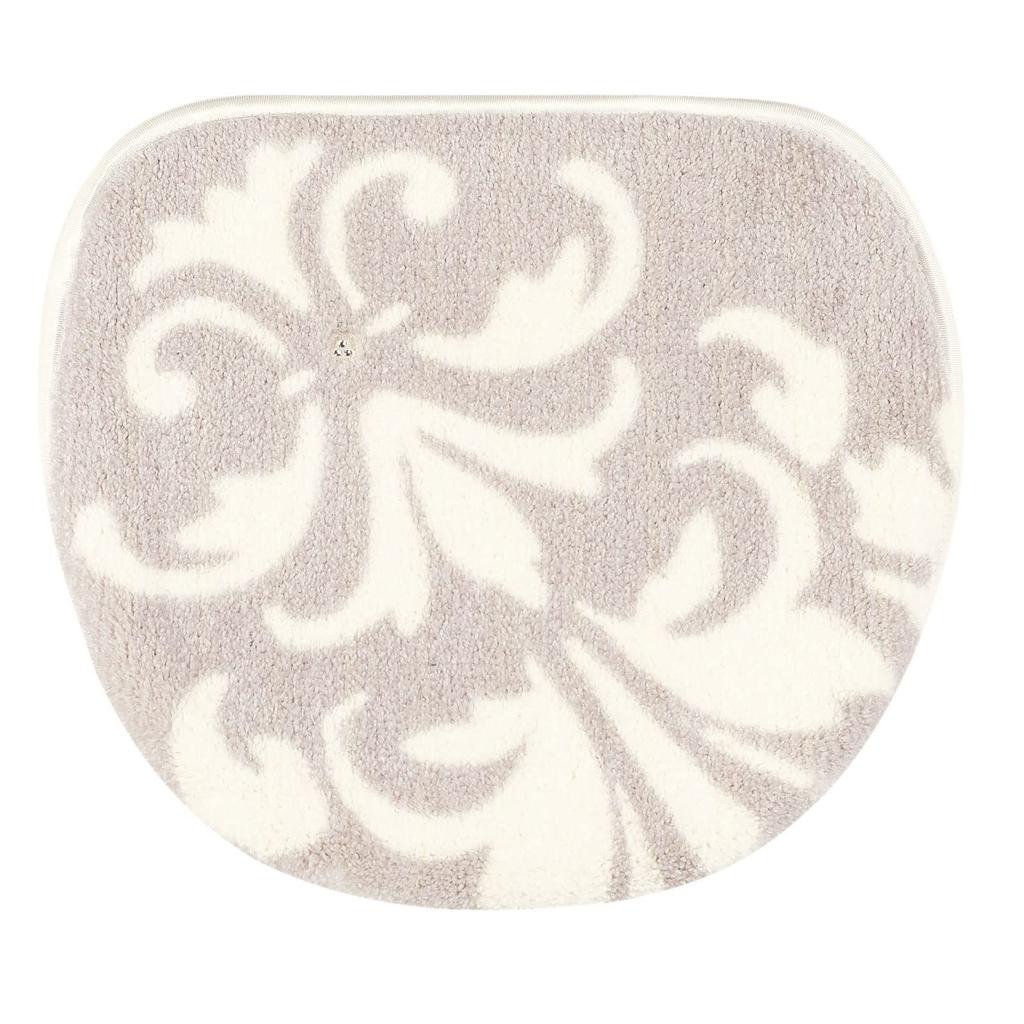 Senko NYNAS Grand Toilet Lid Cover with Adhesive Greige with Elegant 35712 Sheet, Rhinestones, Design,