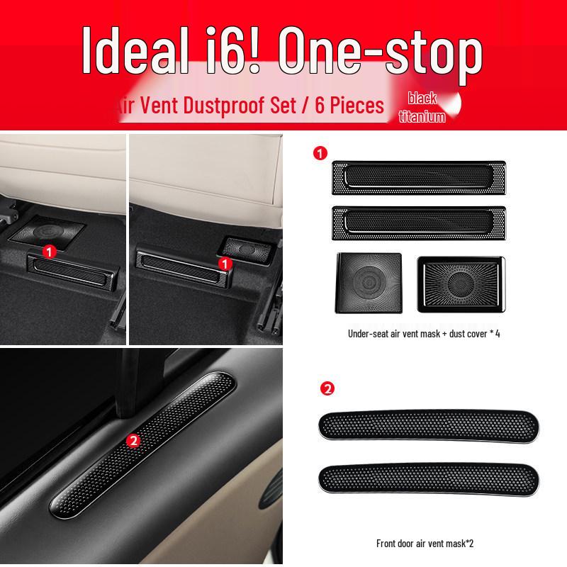 Ideal I6 Under-Seat Vent Mask: Dustproof, Anti-Clogging Car Interior Accessory