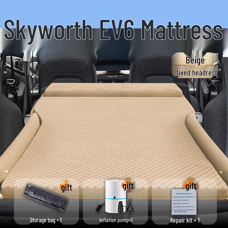 Skyworth EV6 Auto aufblasbare Matratze: Luftmatratze für Kofferraum & Schlafmatte für Rücksitz