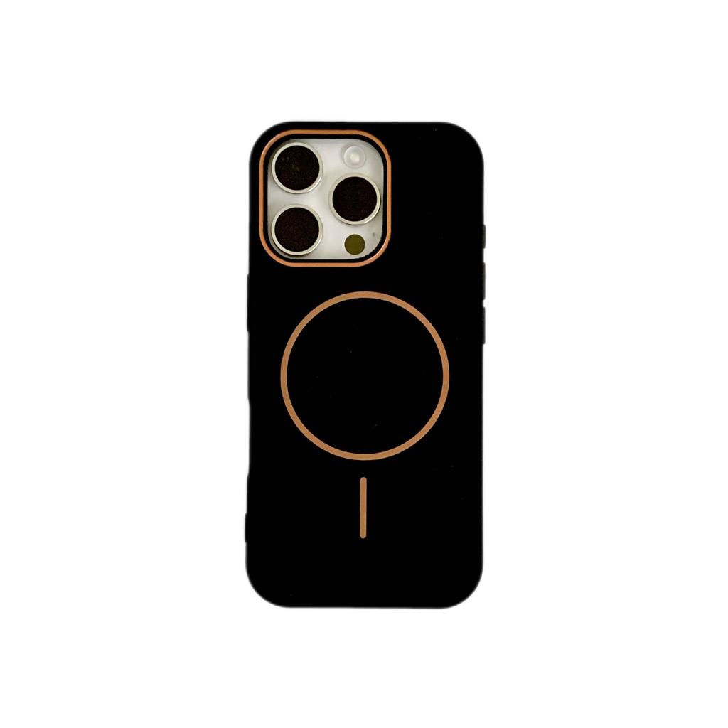 Applicable To Apple iPhone17promax Mobile Phone Case, Thin Ring Soft Sand 17Air Magnetic Suction 16Pro Anti-drop Protective Case