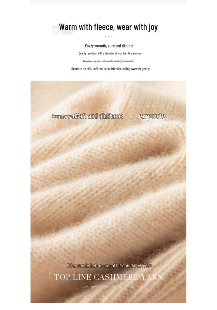 Women's Korean Style Cashmere Sweater: Half-High Collar, Solid Color, Short Raglan Sleeve, Perfect for Autumn and Winter