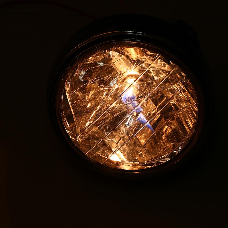 Universal Motorcycle Headlight Head Lamp Bobber Front Light Amber for HONDA Suzuki CB400 CB500 CB1300 Hornet 250 600 900