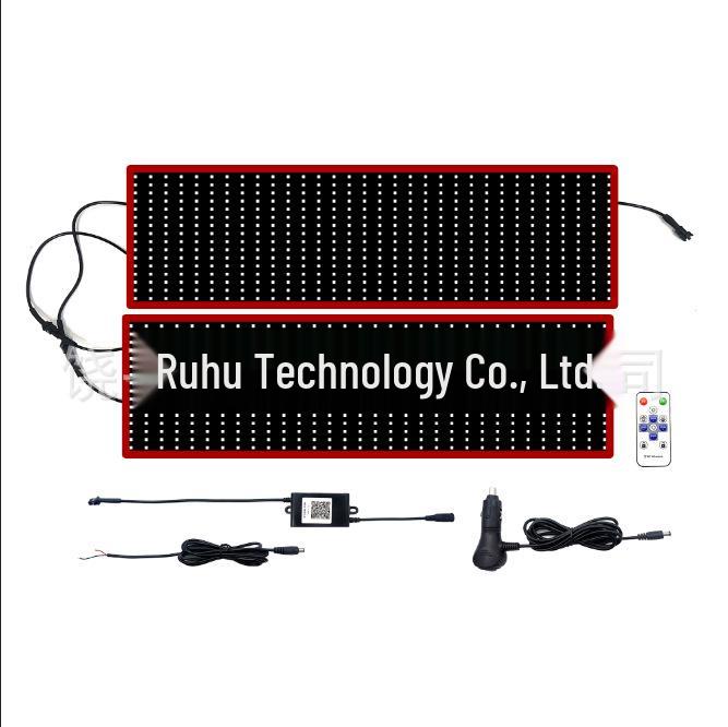 LED Car Soft Screen - Bluetooth APP-Controlled Flexible Window Display: Full-Color Smart Devil's Eye