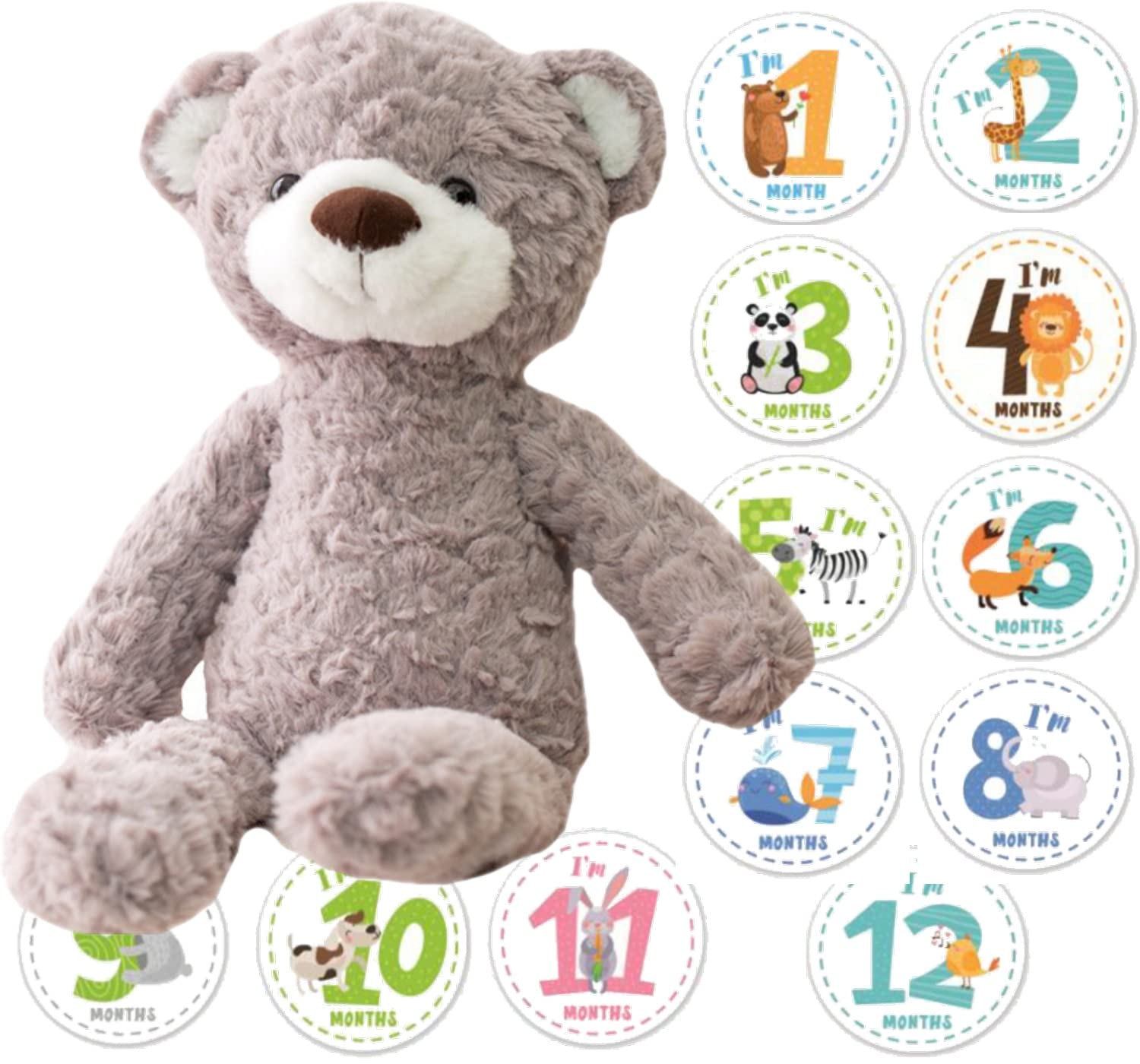 

Product with Gift First Toy Bear with Photo Inspected in My Baby List Plush Baby Shower Gift JP-SAKURA [Authentic Wrapping] Set, Japan, Toy, Gift, сірий колір