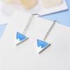 New Fashion Silver 925 Drop Earrings Jewelry Female Trendy Hill Tassel Earrings for Girl Christmas Gift Lady Accessories
