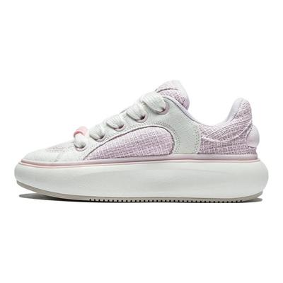 Li Ning Cloud Travel C4D Comfortabele Schokabsorberende Slijtvaste Laag uitgesneden Casual Schoenen Dames Casual Schoenen Perzikroze AZGT090-12