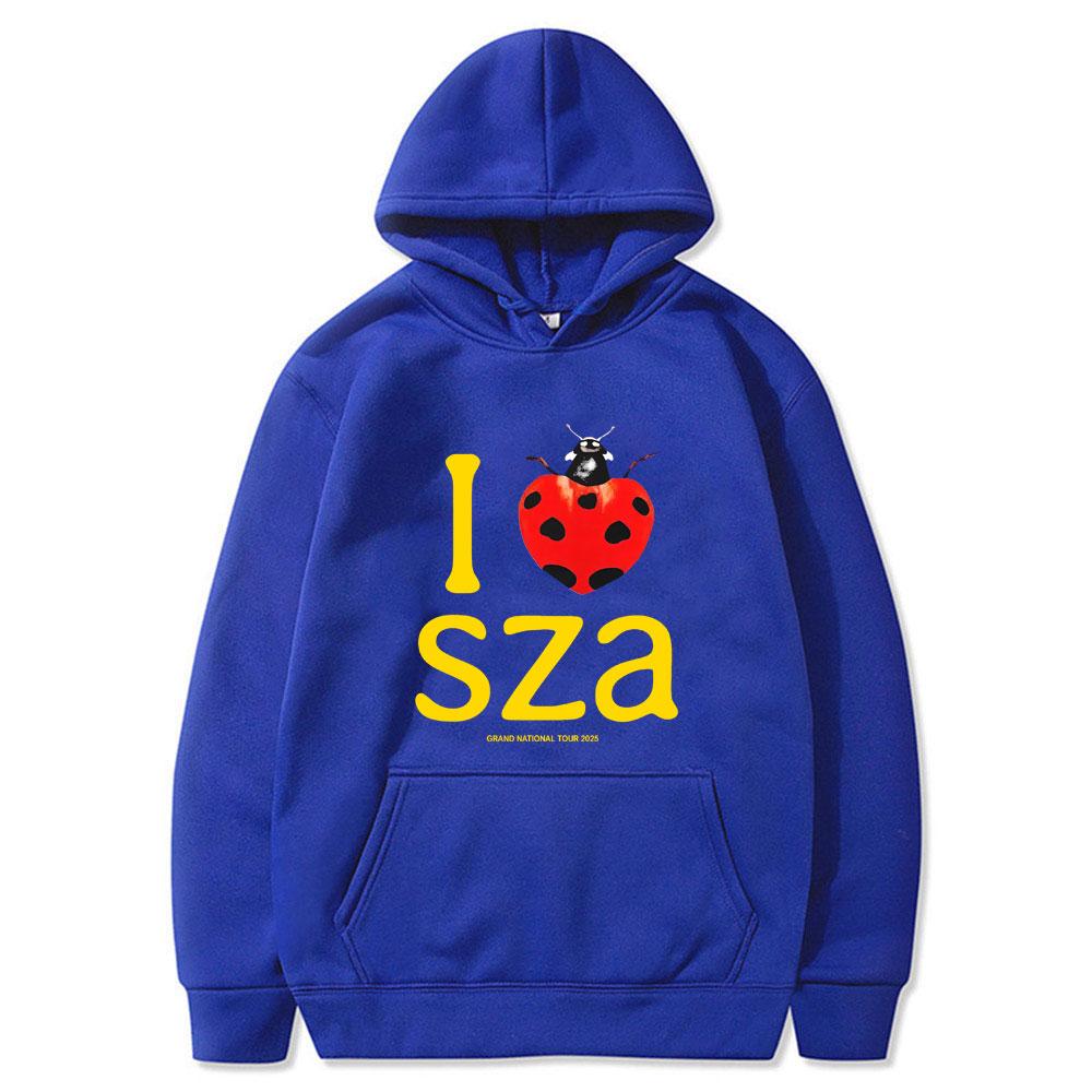 I Love SZA Grand National Tour 2025 Graphic Hoodie Men Women Hip Hop Oversized Sweatshirt Men's Casual Fleece Vintage Hoodies