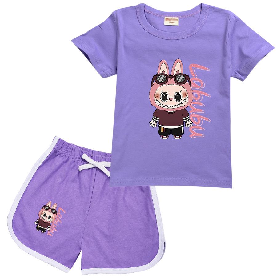 Labbrub Cartoon Printed Kids' Suit - Fashionable and versatile simple cartoon pattern breathable wearing comfortable prints