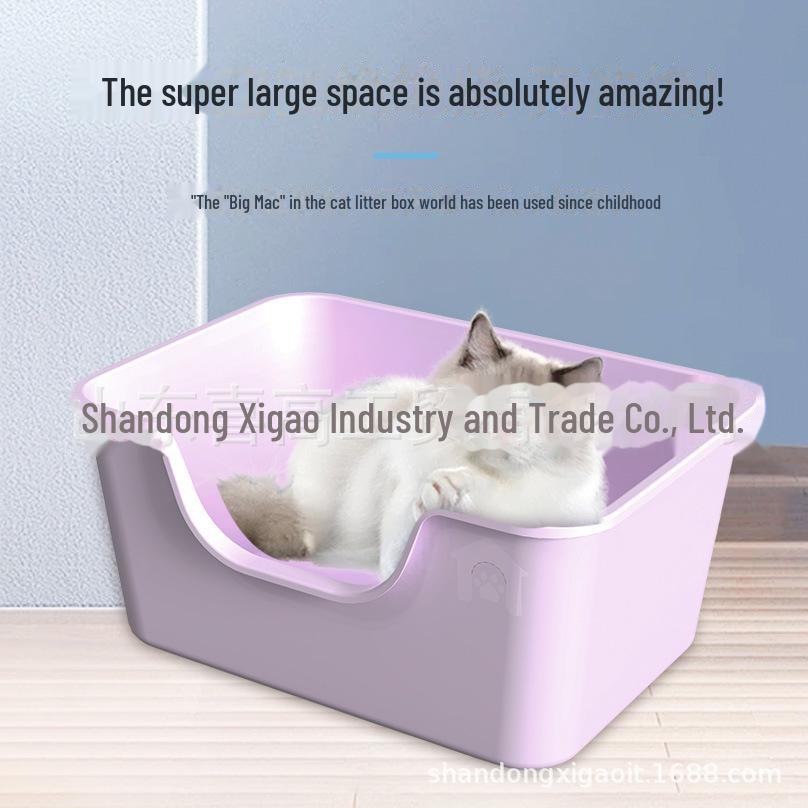 Spacious Thickened Semi-Enclosed Cat Litter Box