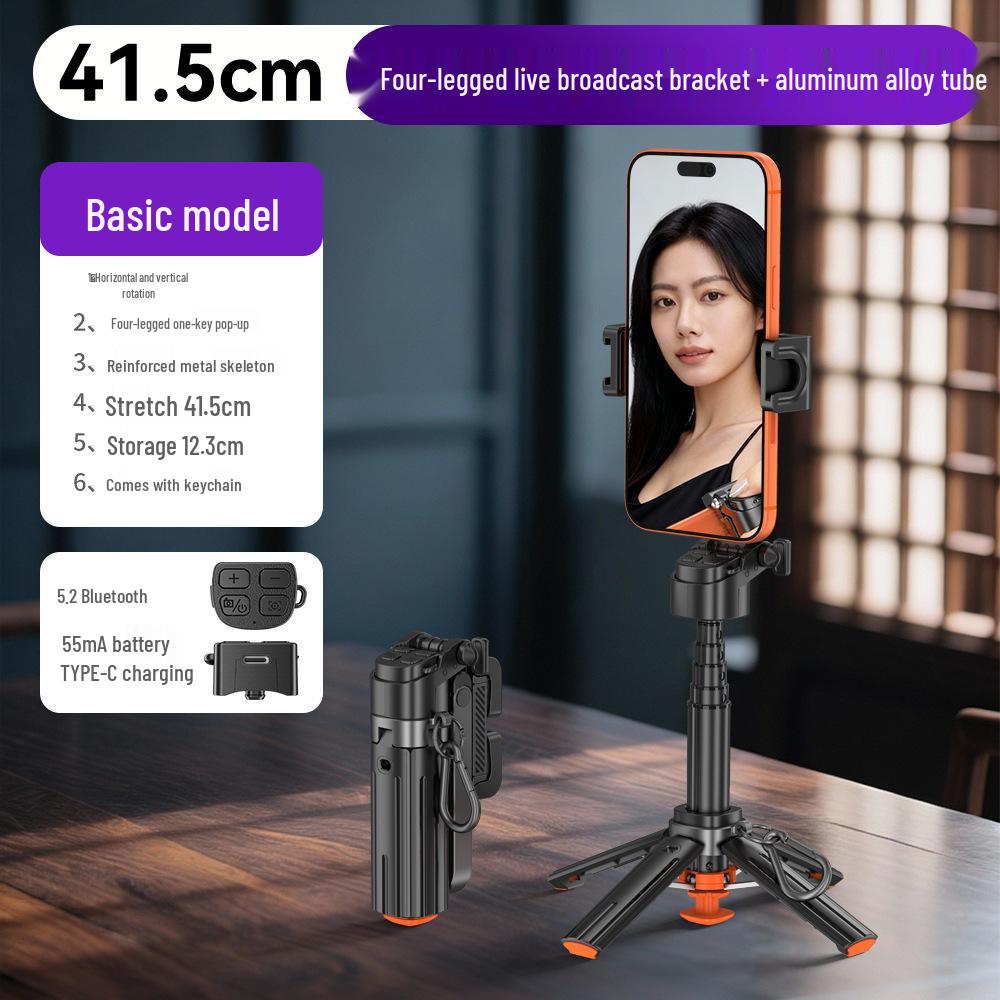 Portable Mini Selfie Stick & Tripod with Remote Control - Extendable Phone Holder for Travel Photography