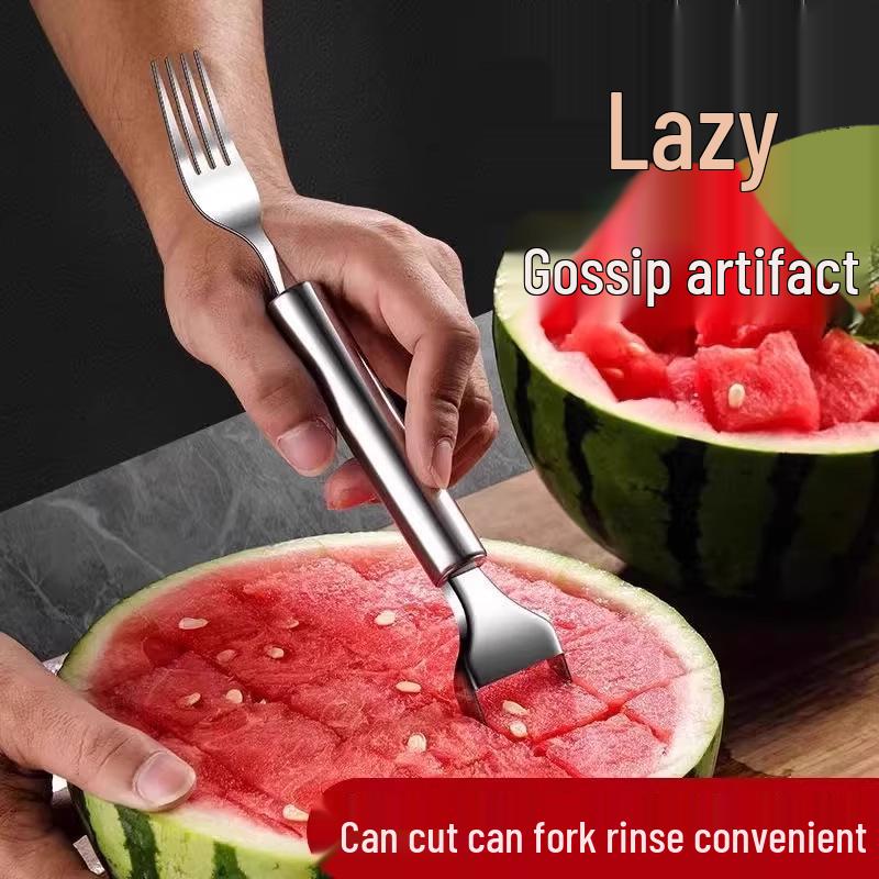 

Двусторонний нож для арбуза из нержавеющей стали и инструмент-вилка для фруктов 1-piece set