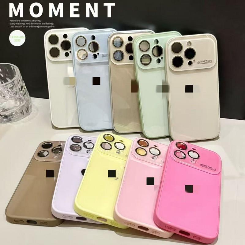 Ice Feel Macaron Camera Window Phone Case IPhone 15 14 16 17 18 Pro Max