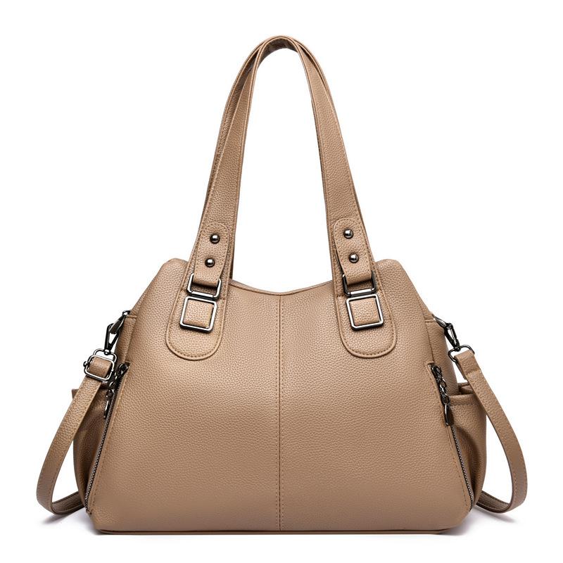 New Retro Shoulder Bag, Fashionable Tote Bag, Multi-layer Large Capacity, Fashionable Diagonal Commuting Bag