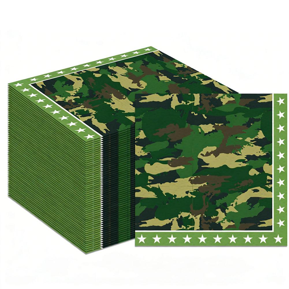 Military Party Decorations Set Jungle Field Camouflage Mesh Tableware 4D Tank Balloon Armored Vehicle Fighter Kids Birthday Gift