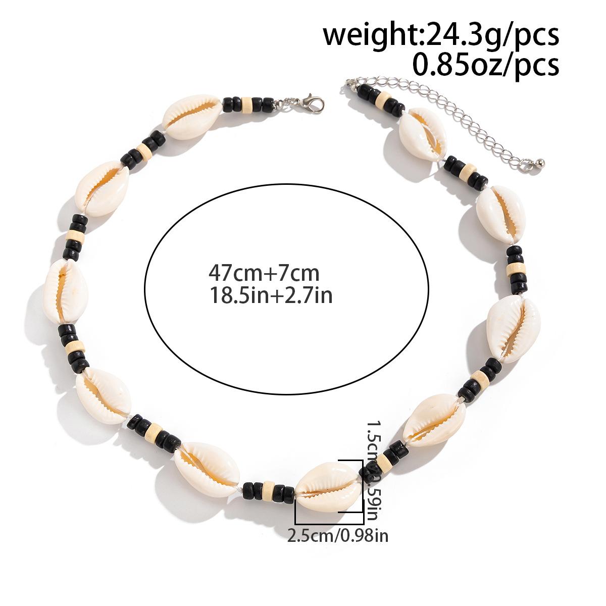 

2025 New European and American Summer Beach Shell Handmade Necklace Versatile Fashion Minimalist Style Collar