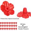 30 Sets Hummingbird Feeder Replacement Flowers, Realistic Designed Hummingbird Flowers, Plastic Hummingbird Feeder Parts, Bee Proof Hummingbird