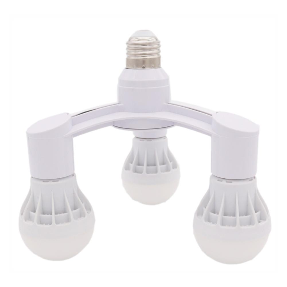 3 In 1 E27 To E27 Extended LED Bulb Socket Splitter Adapter Bracket for Photo Studio Restaurants E27 Lamp Socket Adapter