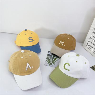 Boné de Basebol Infantil Ajustável Casual Respirável com Letra Maiúscula para Exterior