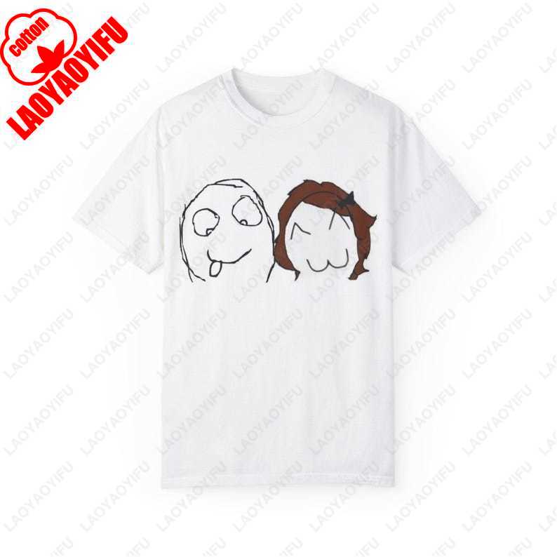 Derp and Derphina Classics Shirt Couple Shirt Funny Casual Style Loungewear Comfortable Unique Print Tees Nostalgia Unisex Tops