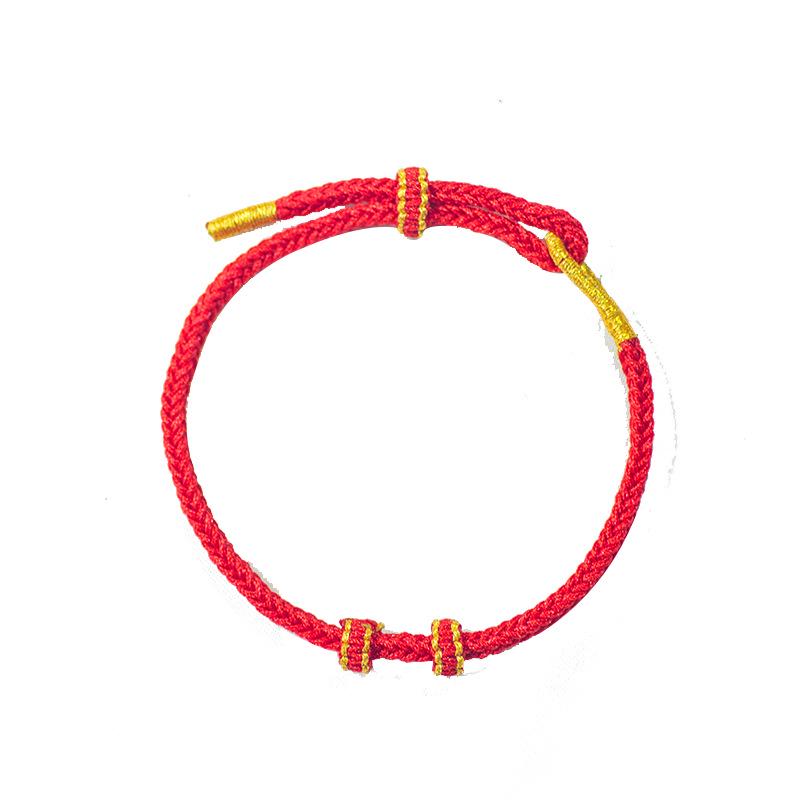 2026 Year of the Horse Red Beaded Bracelet: Dragon Boat Festival Five-Color Handmade Woven Rope