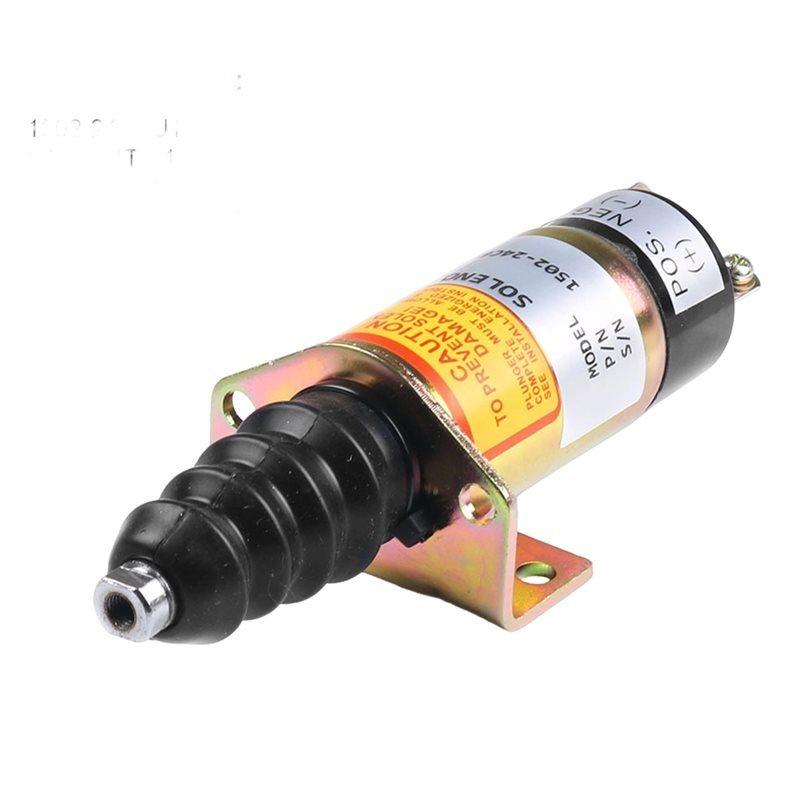 For Woodward Cumm Lister Petter SA-2944T-24 Compatible 24V Fuel Shutdown Shut Off Stop Solenoid Valve 1502-24C6U1B2S1A