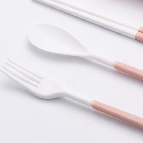 Cutlery Set Creative Reusable PP Portable Students Cutlery Set Outdoor