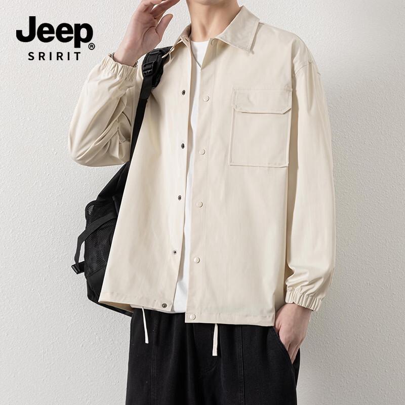 JEEP SPIRIT Men s Casual Lapel Workwear Jacket 2XL