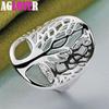 925 Sterling Silber Bäume runder Ringschmuck