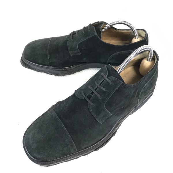 

LARIO Crepe Sole Suede Leather Desert Boots [Italy/7/25.5-26.0/Black] Dress Shoes