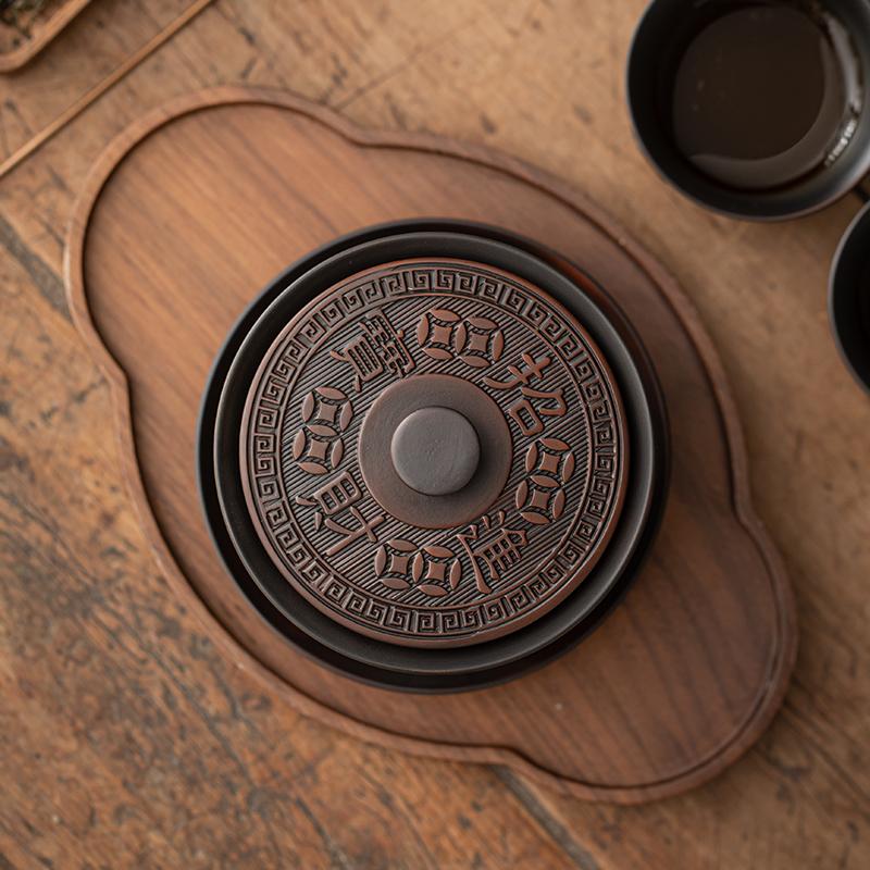 Jianshui Clay Purple Pottery Gaiwan Ceramic Handmade Household Kung Fu Tea Set Tea Bowl Tea Cup Tea Maker Tea Ceremony