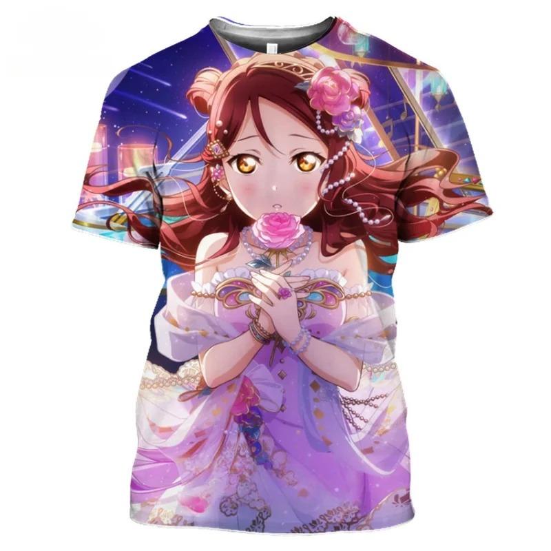 T Shirt Women Men's Casual Harajuku Short Sleeve Japanese Streetwear 3D Print Tee Tops Fitness Clothing