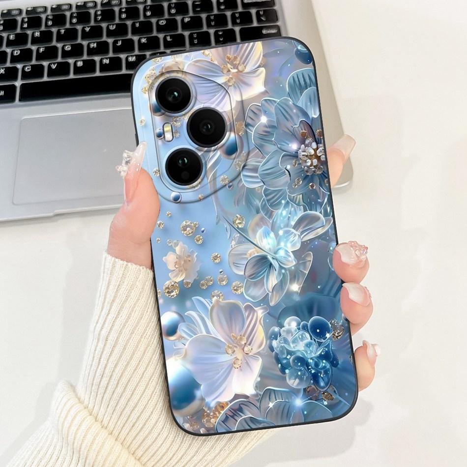 For Honor 400 Pro Honor400 Beautiful Bow Rose Painting Phone Case For Honor 400 400Pro 5G Soft Silicone Cases