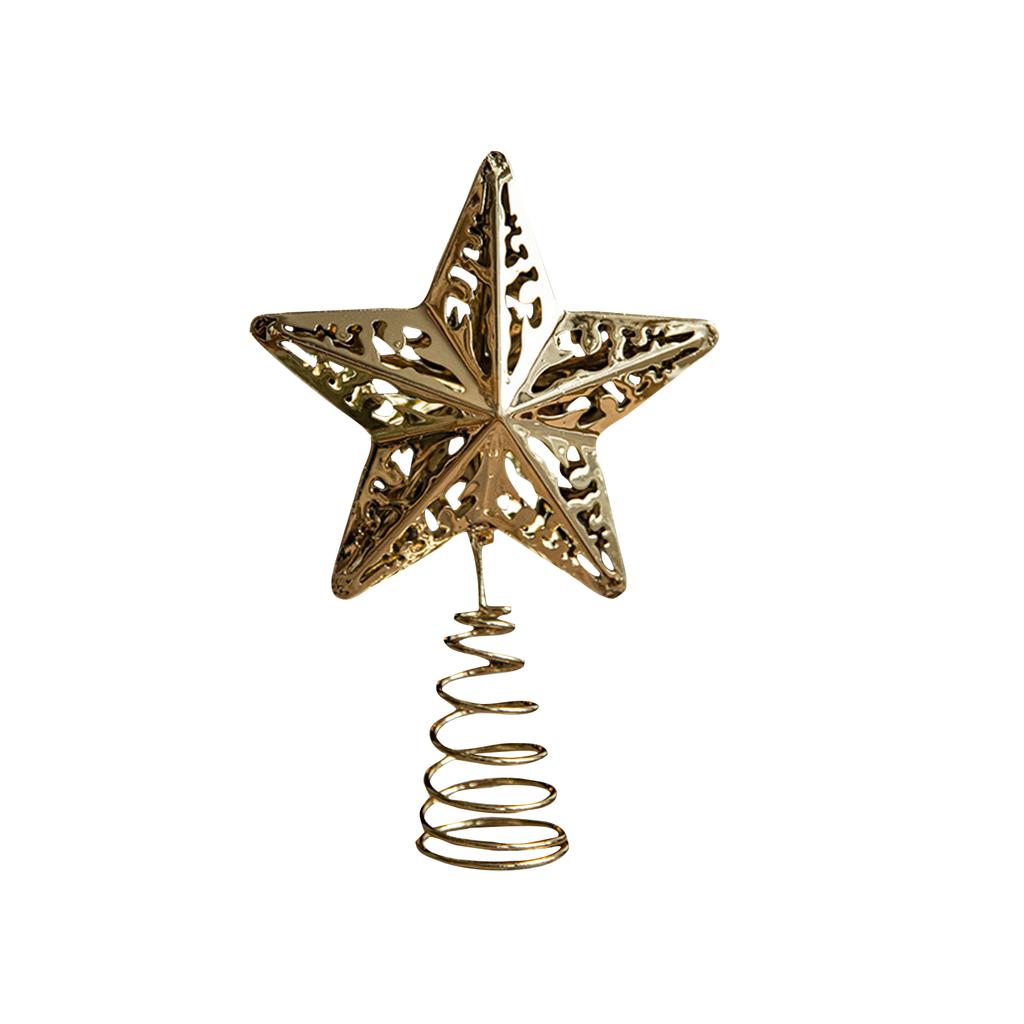 Iron Tree Top Star Christmas Tree Golden Five-pointed Star Decoration Christmas Decoration Ornaments